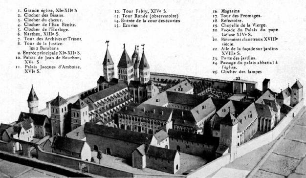 RÃ©sultat de recherche d'images pour "abbaye de cluny reconstitution"